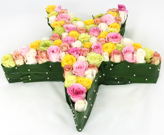 star shaped flower arrangement